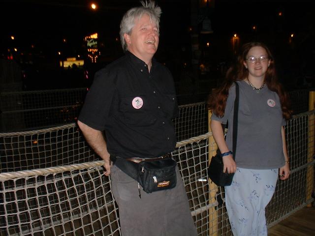 Marty and Elle Friday night at Treasure Island. The show was canceled due to wind. Sigh